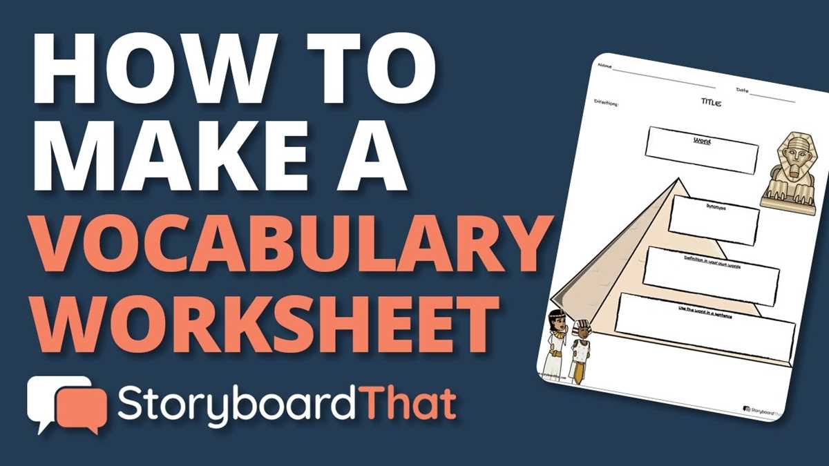 vocabulary worksheet maker