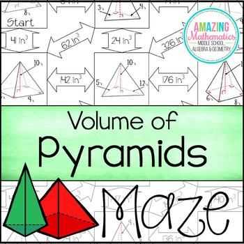 volume of pyramids worksheet