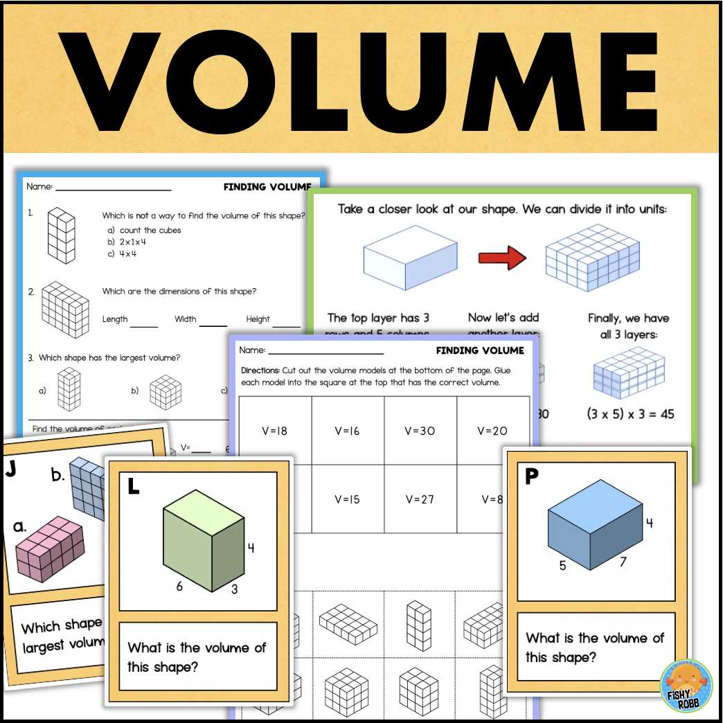 volume of rectangular prism worksheets