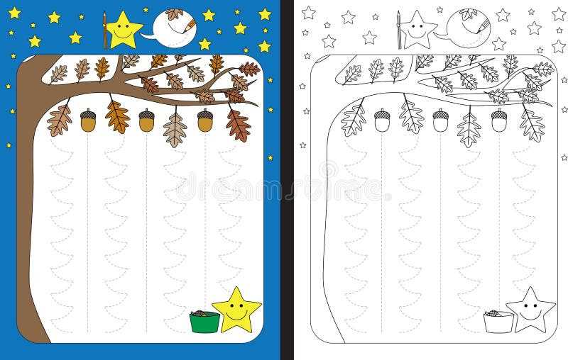 preschool fall tracing worksheets