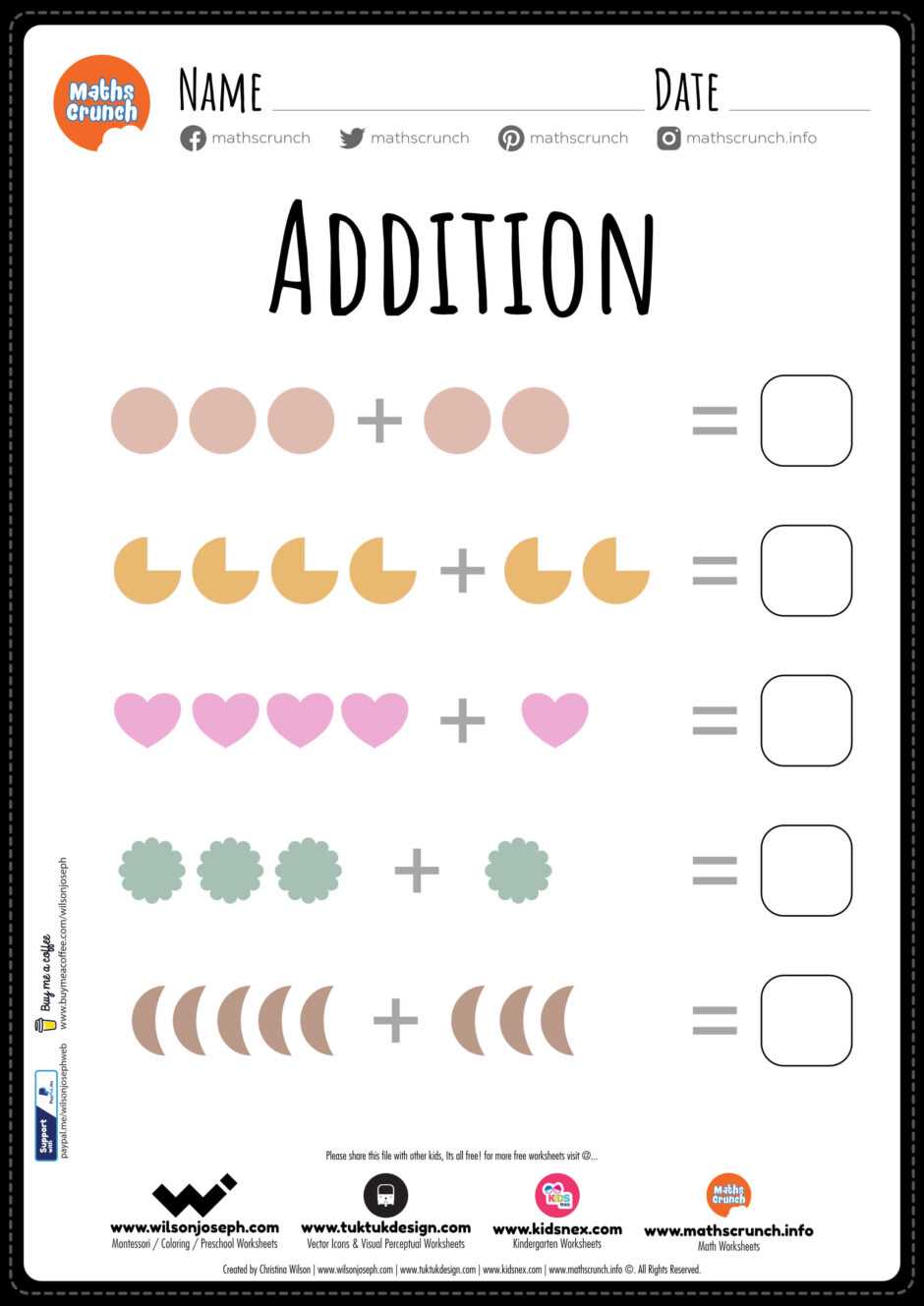 kindergarten adding with pictures worksheets