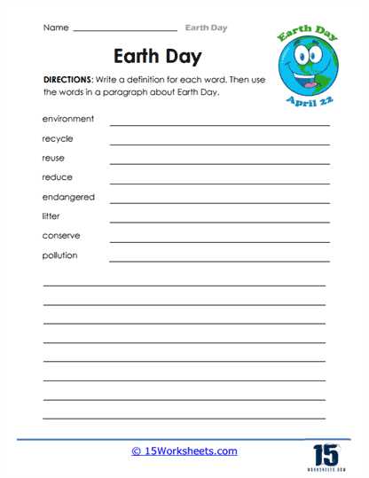 earth day worksheets
