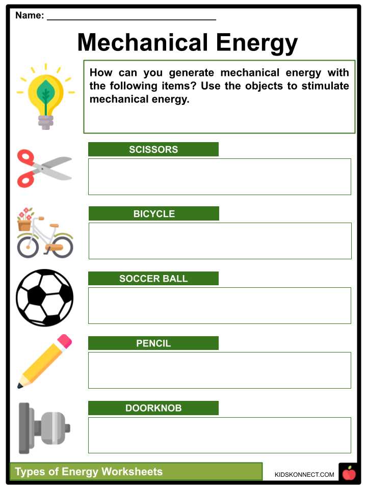 conceptual physics energy worksheet