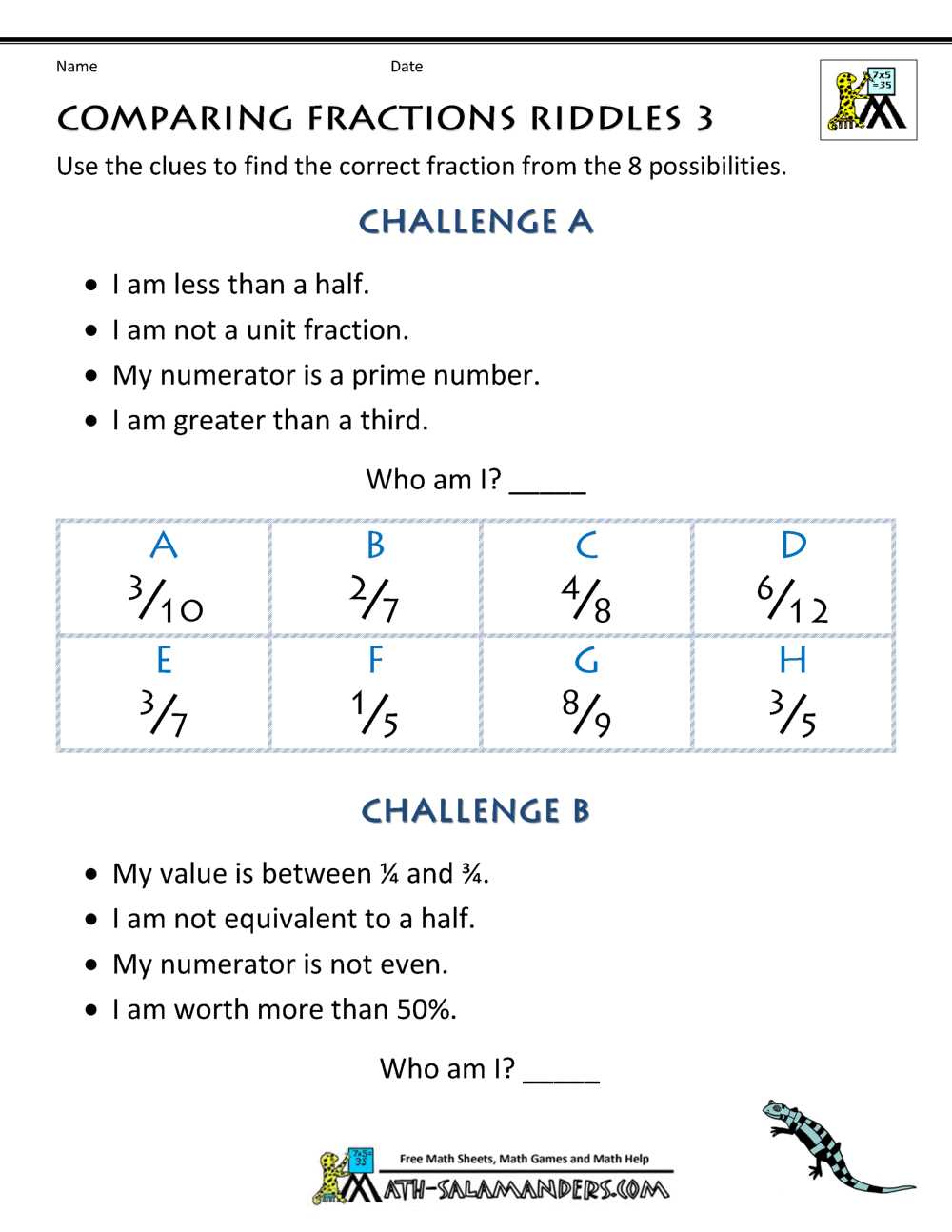 compare fractions worksheets compare fractions worksheets