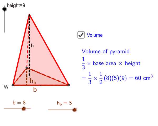 volume of a pyramid worksheet