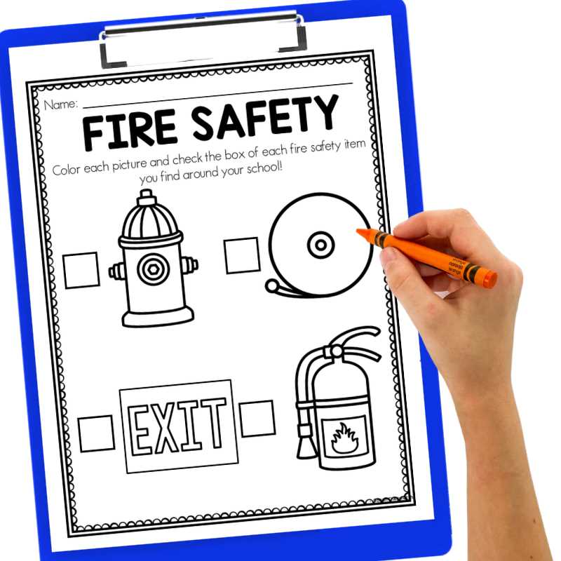 fire drill worksheets for kindergarten