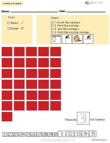 count to 40 worksheet