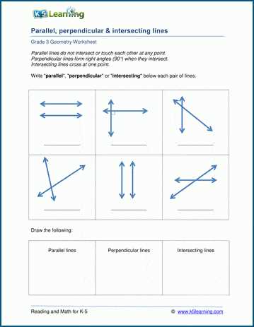 classifying lines worksheet