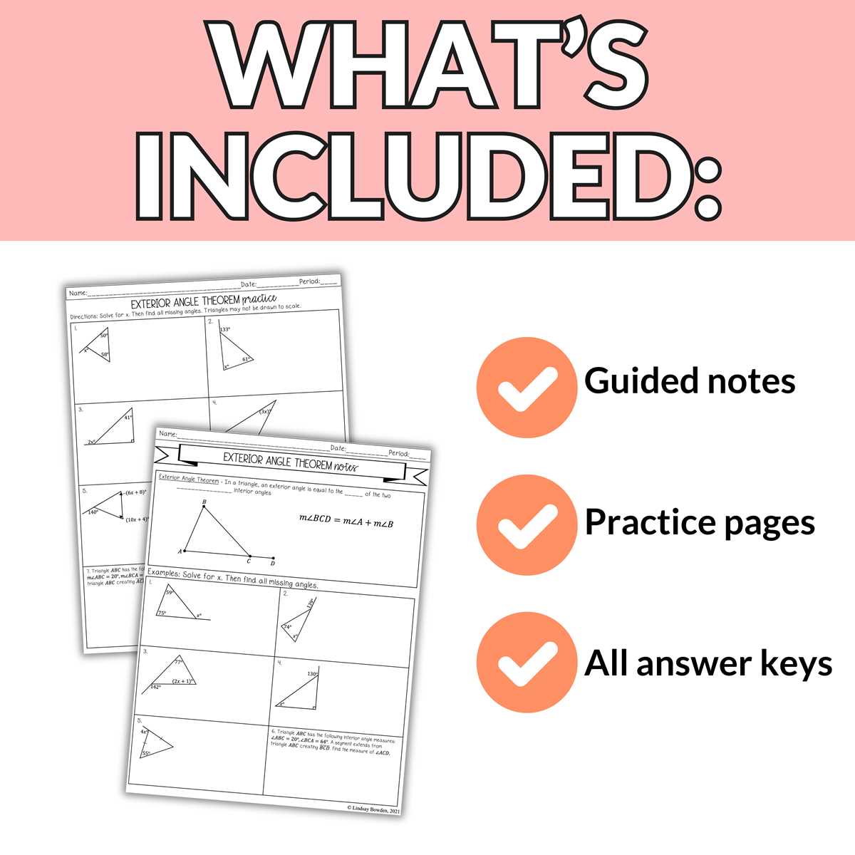 high school geometry worksheets