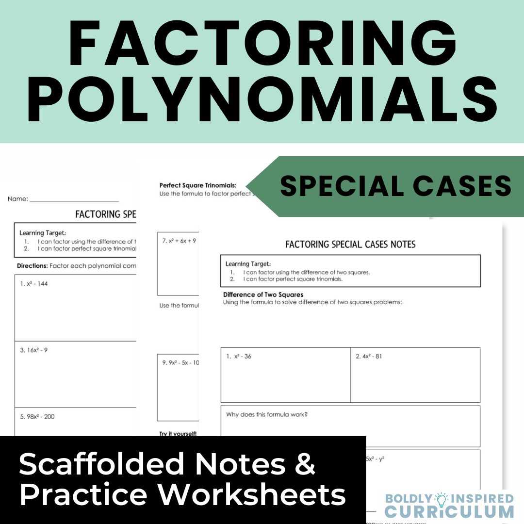 worksheet factoring perfect square trinomials