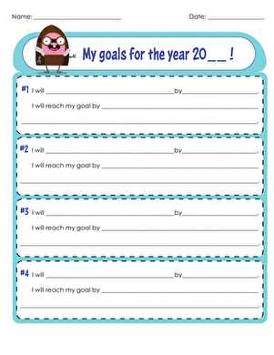 goal planning worksheet for students