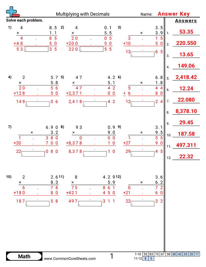 decimal worksheets for class 5