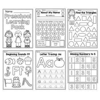 preschool educational worksheets