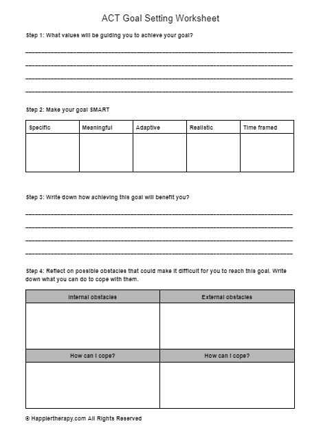 real estate goal setting worksheet
