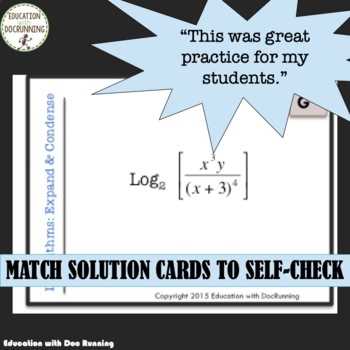 logarithmic expansion worksheet