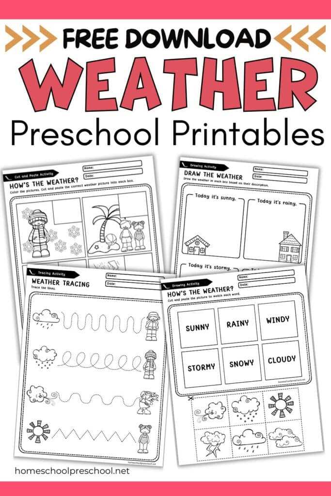 weather preschool worksheets