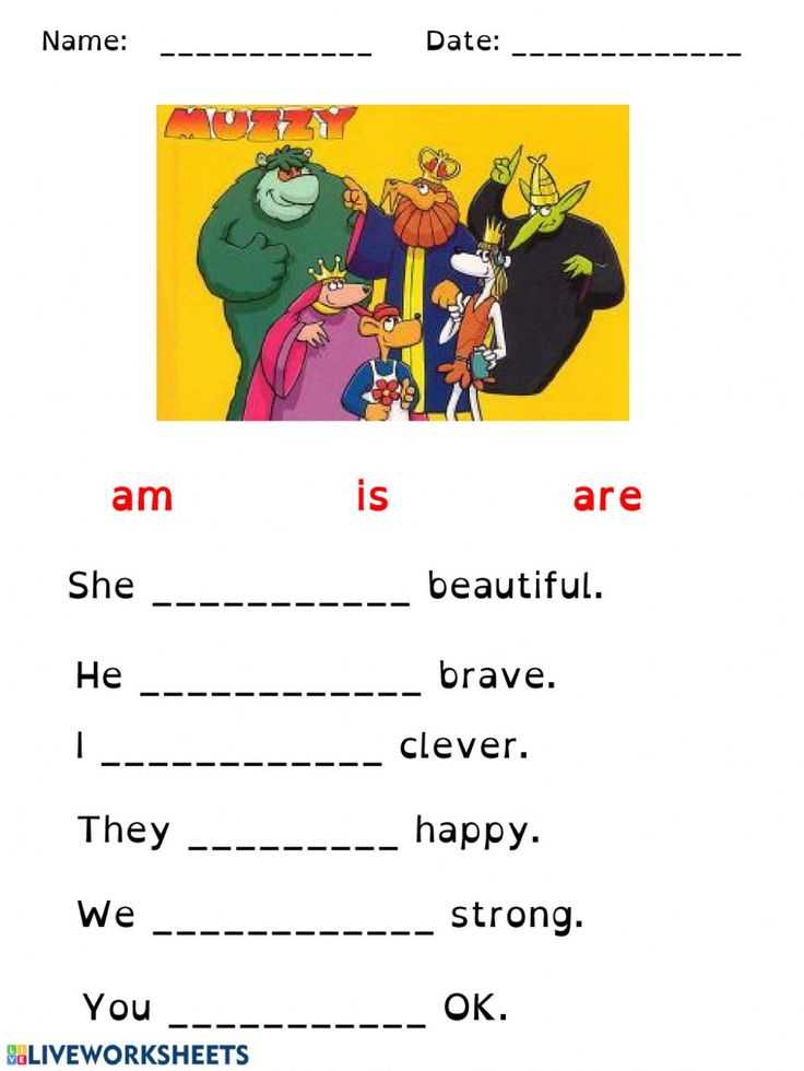 am is are worksheets for kindergarten