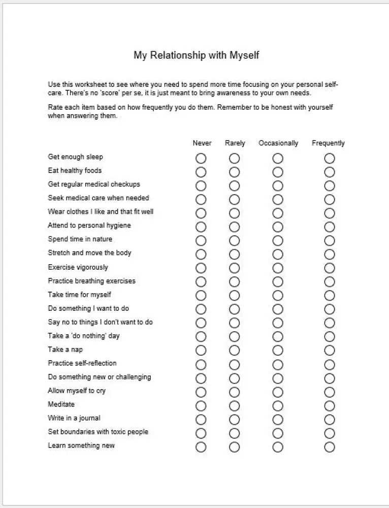 relationship inventory worksheet