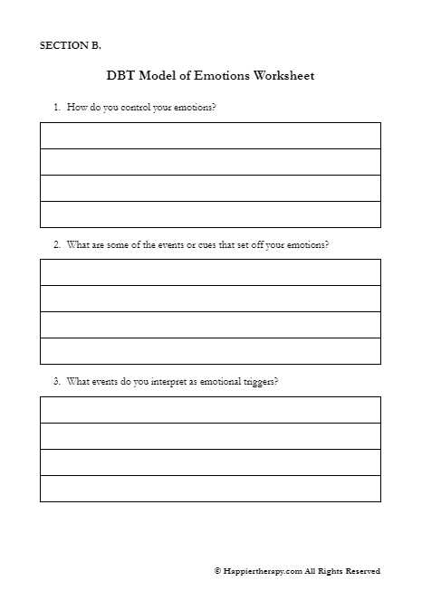emotions worksheet