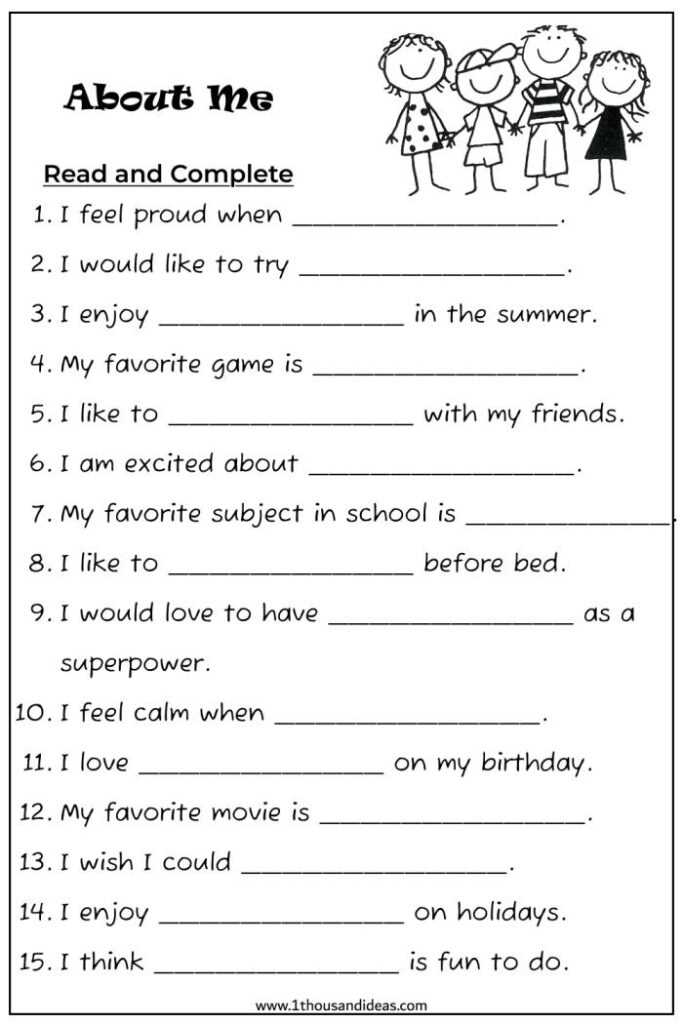 who am i worksheets