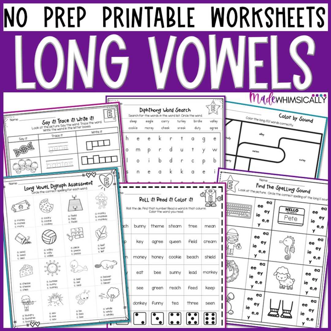 short and long vowels worksheets