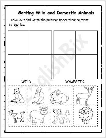 wild animals worksheets