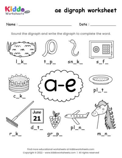 consonant digraphs worksheets