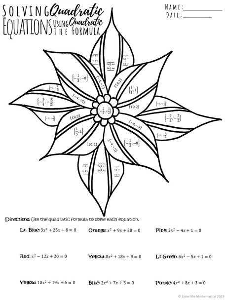 solving quadratic equations quadratic formula worksheet solving quadratic equations quadratic formula worksheet