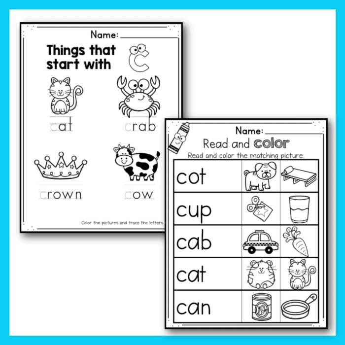 letter c worksheets for toddlers