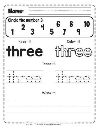 write the number in words worksheet