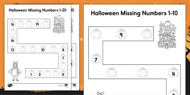 fill in the missing numbers 1 10 worksheets