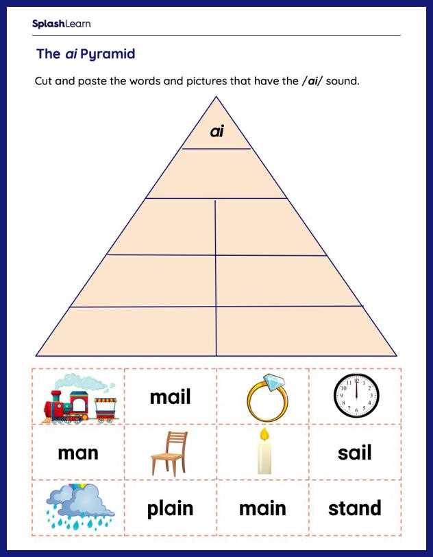 ai ay ae words worksheet