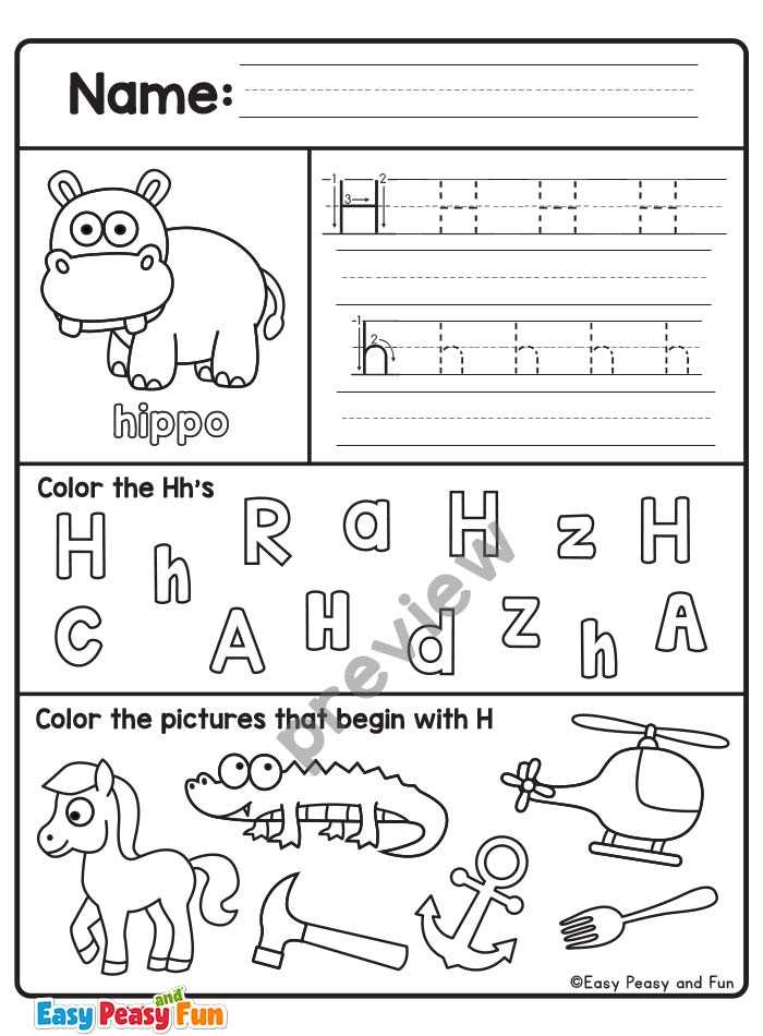 worksheets for the letter h worksheets for the letter h