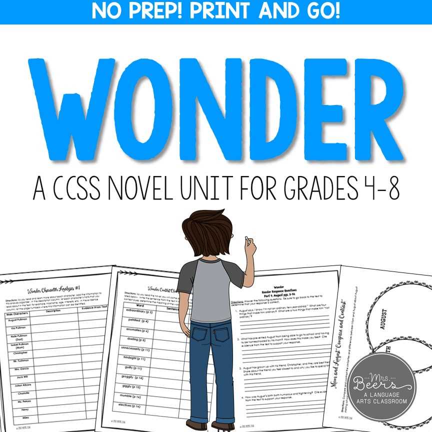 wonder book worksheets