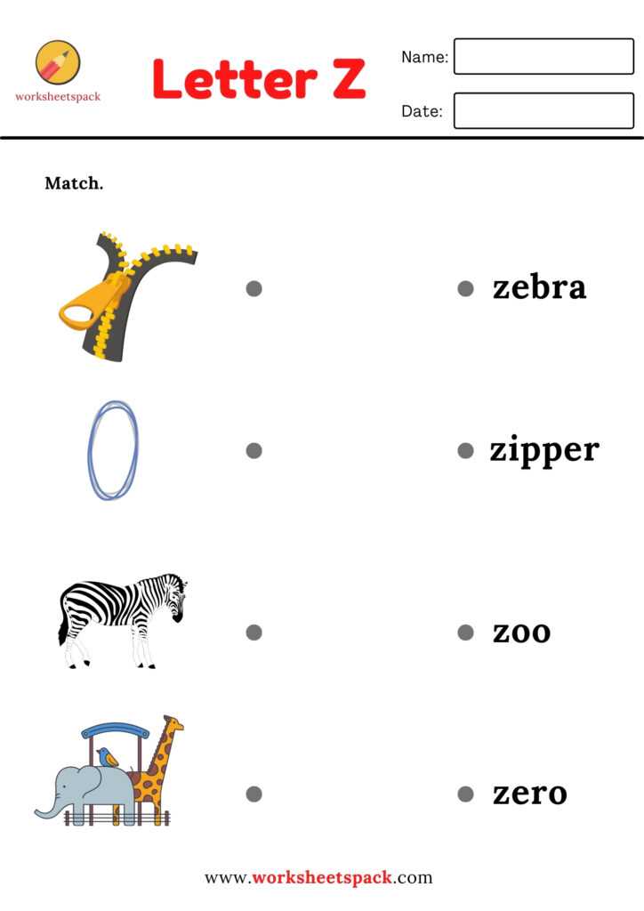 word matching worksheets