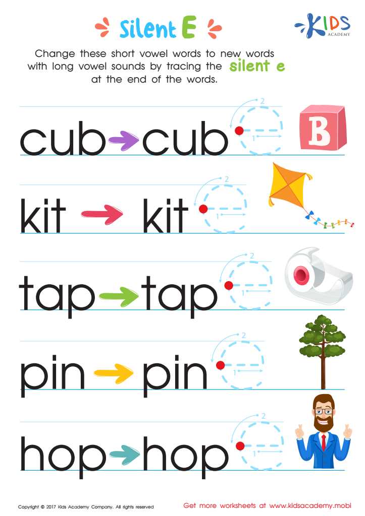 words with magic e worksheets