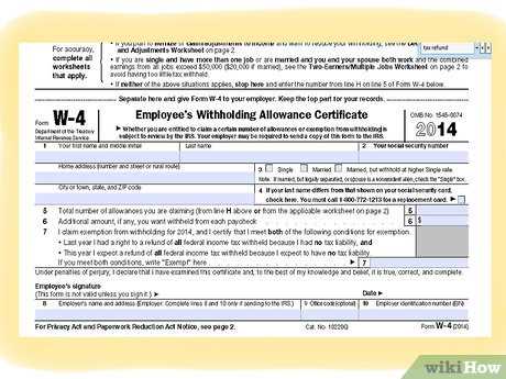 worksheet a w4