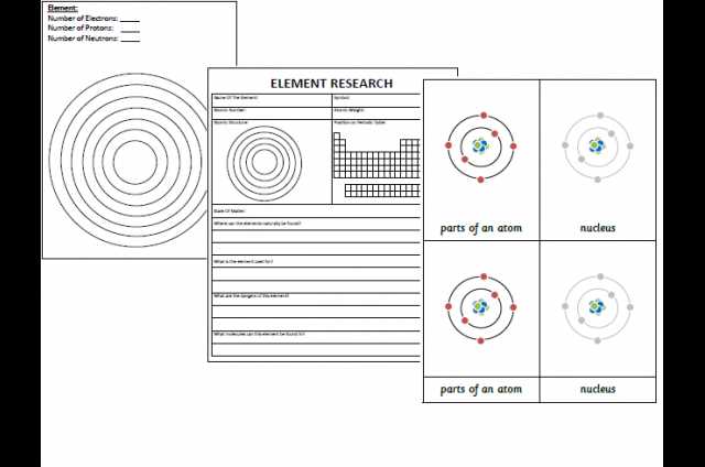 worksheet bohr models