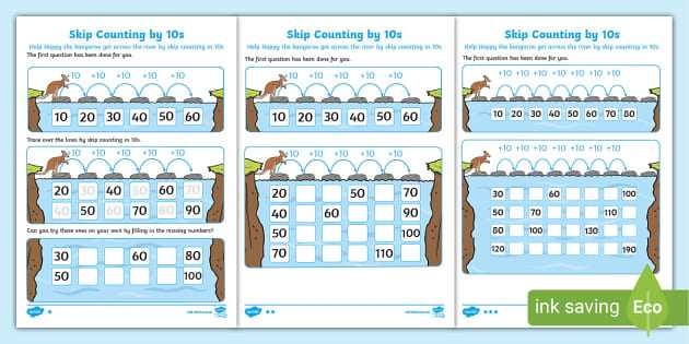worksheet counting by 10s