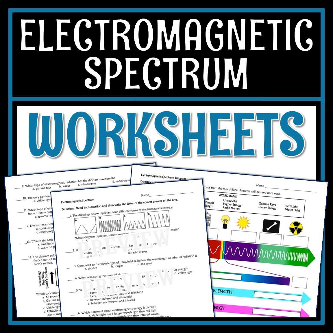 worksheet electromagnetic waves