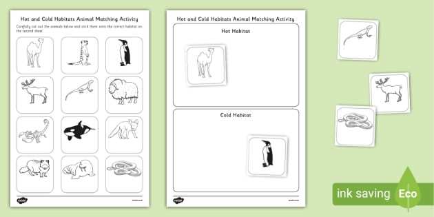 worksheet for hot and cold