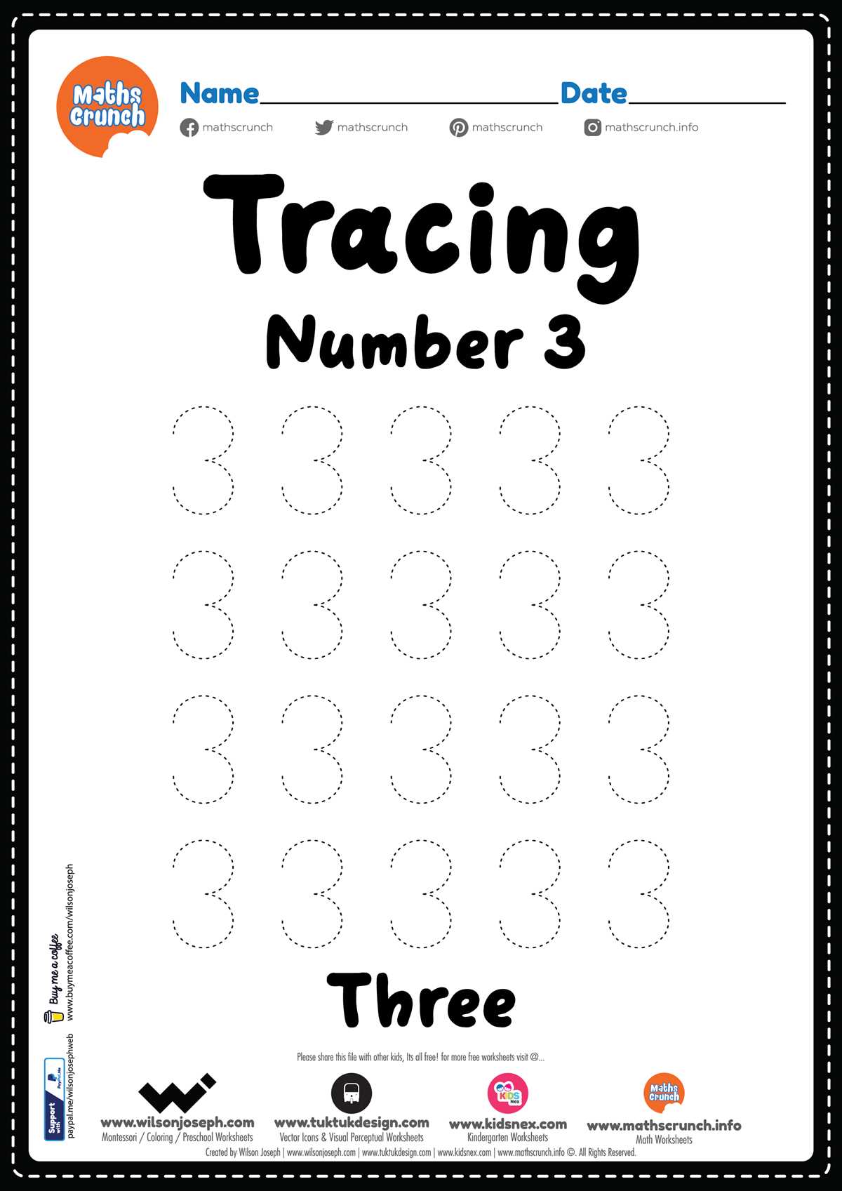 worksheet for number 3