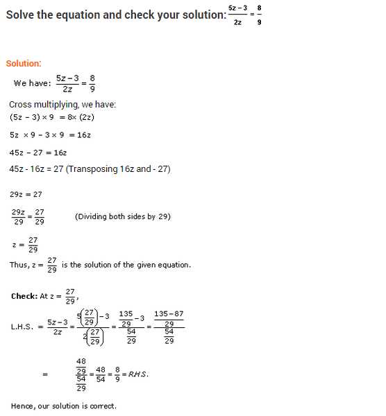 worksheet linear equations in one variable