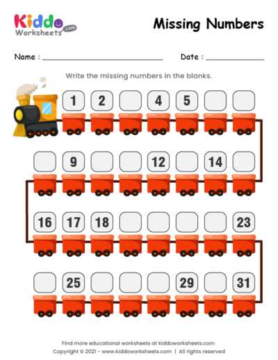 worksheet missing numbers 1 100
