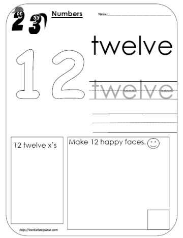 worksheet number 12