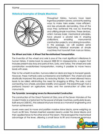 worksheet on simple machines