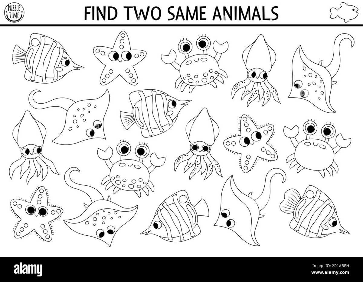 worksheet sea animals