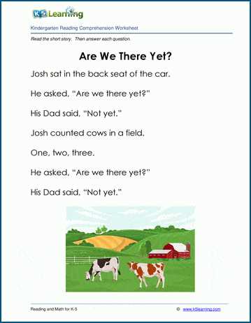 worksheets kindergarten reading