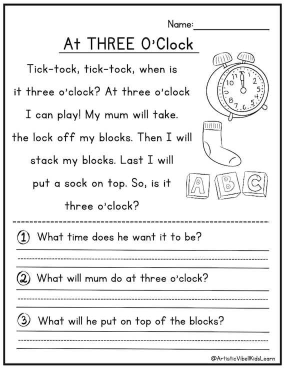 worksheets kindergarten reading