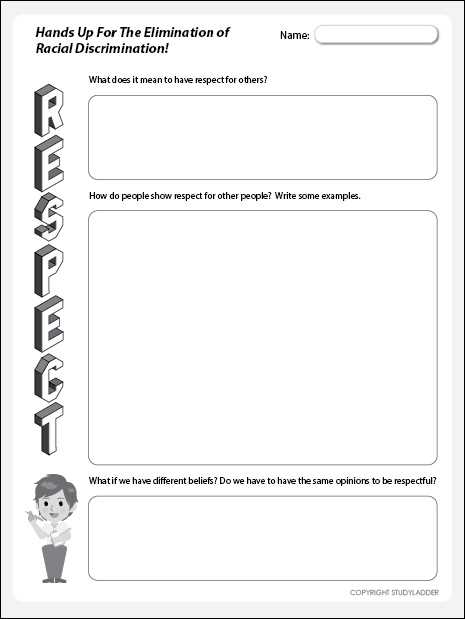 worksheets on respect